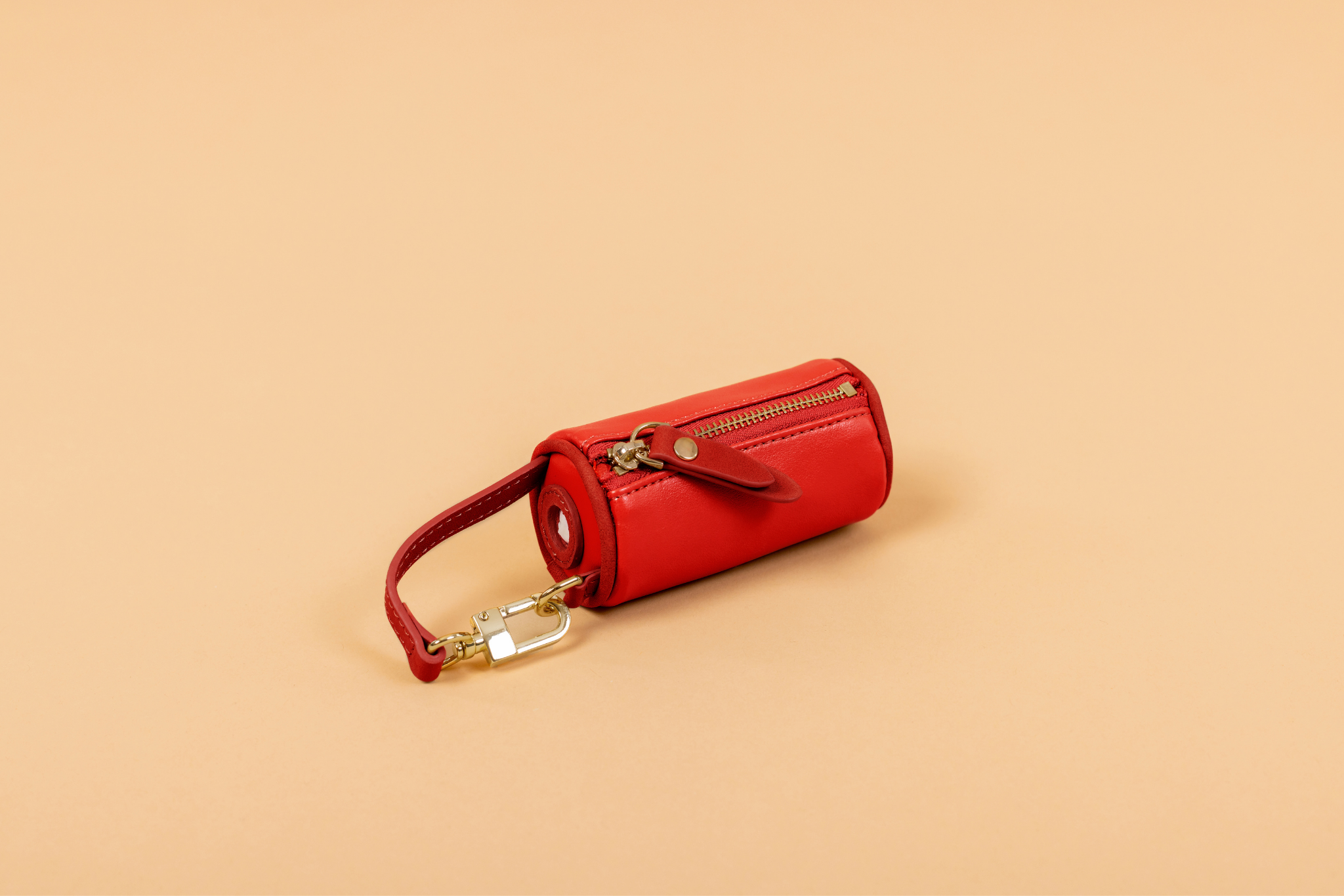 Apple Leather Walking Set in Festive Red